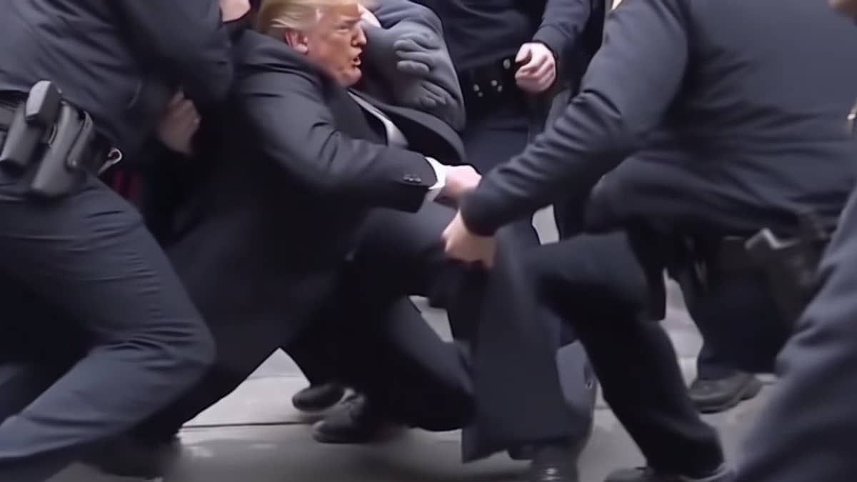 Fotos falsas de Donald Trump sendo preso se espalham online