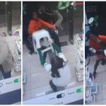 Vídeo: vendedora usa banco de plástico para expulsar ladrões armados com facas em BH