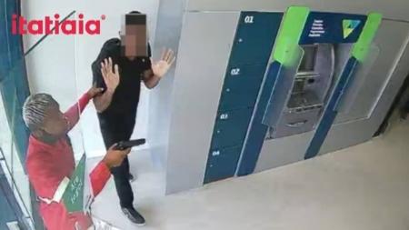 Imagens mostram ação criminosa nesta manhã