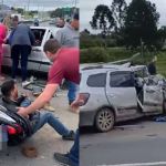 Motorista sobrevive a acidente e se emociona: ‘graças a Deus meu filho não veio'