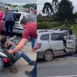 Motorista sobrevive a acidente e se emociona: ‘graças a Deus meu filho não veio'