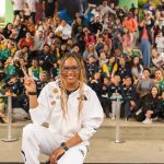 Com recado de Anitta, Rebeca Andrade é homenageada em São Paulo