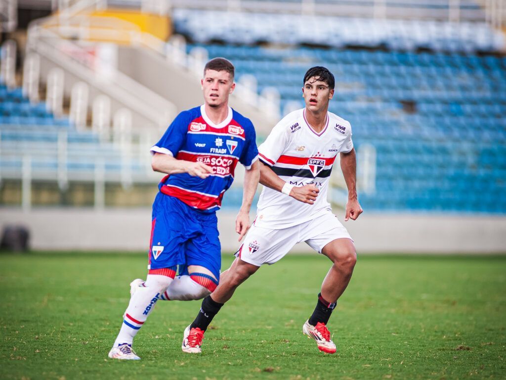 Fortaleza sai atrás, mas arranca empate contra o São Paulo no Brasileiro Sub-20