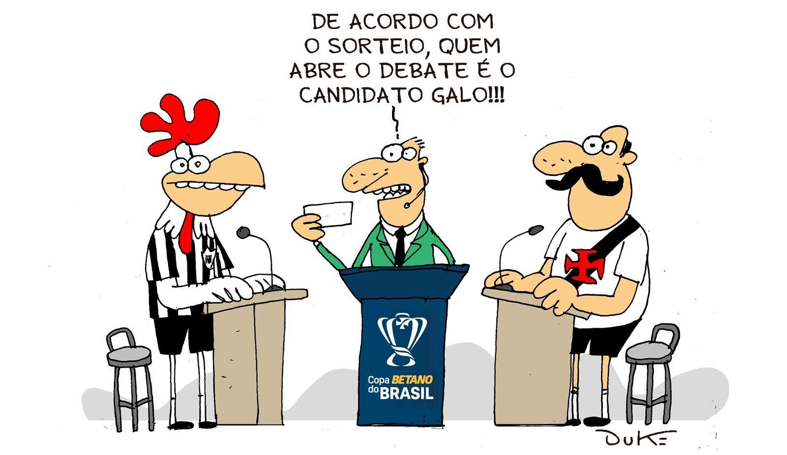 Charge do Duke | Sorteio das semifinais da Copa do Brasil