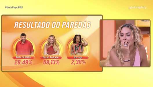 Sarah surpreendeu com resultado do Paredão