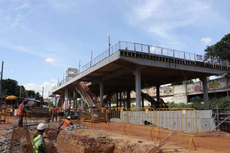 Obras de construção para expansão das linhas de metrô de Belo Horizonte