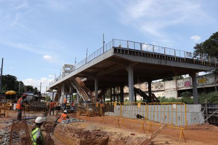 Obras de construção para expansão das linhas de metrô de Belo Horizonte