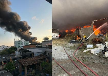 Incêndio atinge empresas no bairro Califórnia, em BH