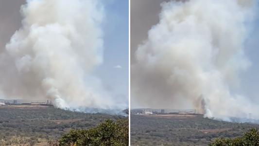 Equipes do Corpo de Bombeiros Militar de Minas Gerais (CBMMG) foram empenhadas para a ocorrência por volta das 10h