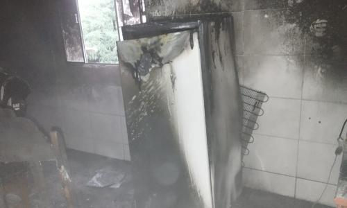 incendio em casa do bairro linhares juiz de fora - divulgação corpo de bombeiros