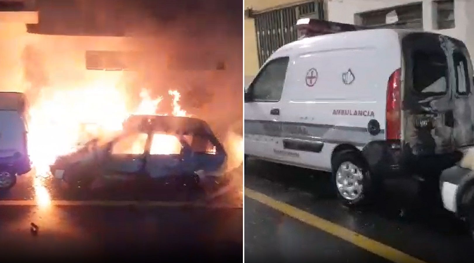 Vídeo: viaturas da Polícia Penal ficam destruídas após incêndio criminoso em MG