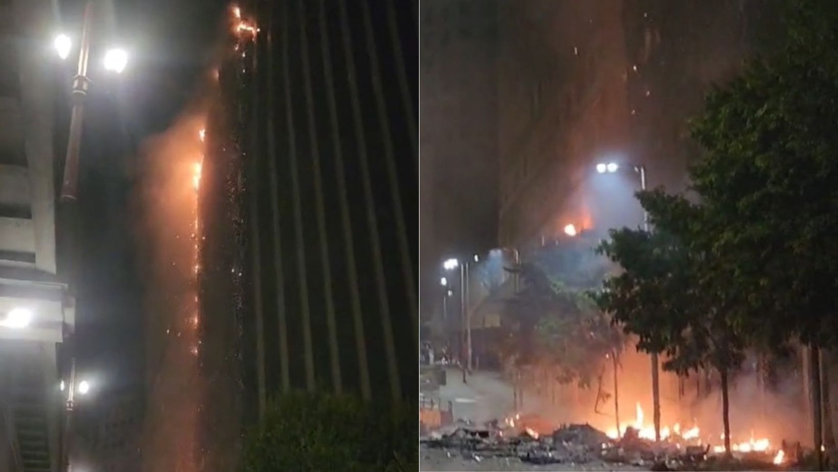 Incêndio de grandes proporções atinge prédio no Centro de Belo Horizonte; confira vídeo