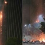 Incêndio de grandes proporções atinge prédio no Centro de Belo Horizonte; confira vídeo