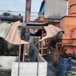 Fábrica de asfalto pega fogo após vazamento de óleo térmico no interior de Minas