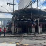 “Foi triste”, diz testemunha de incêndio que atingiu restaurante em JF