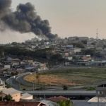 Vídeo: incêndio atinge galpão na divisa de BH e Contagem neste sábado