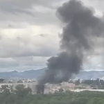 Vídeo: incêndio com risco de explosão atinge supermercado na MG-010
