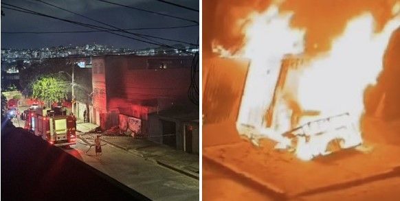 Vídeo: moradores deixam imóveis às pressas após incêndio atingir casa e provocar explosões em BH