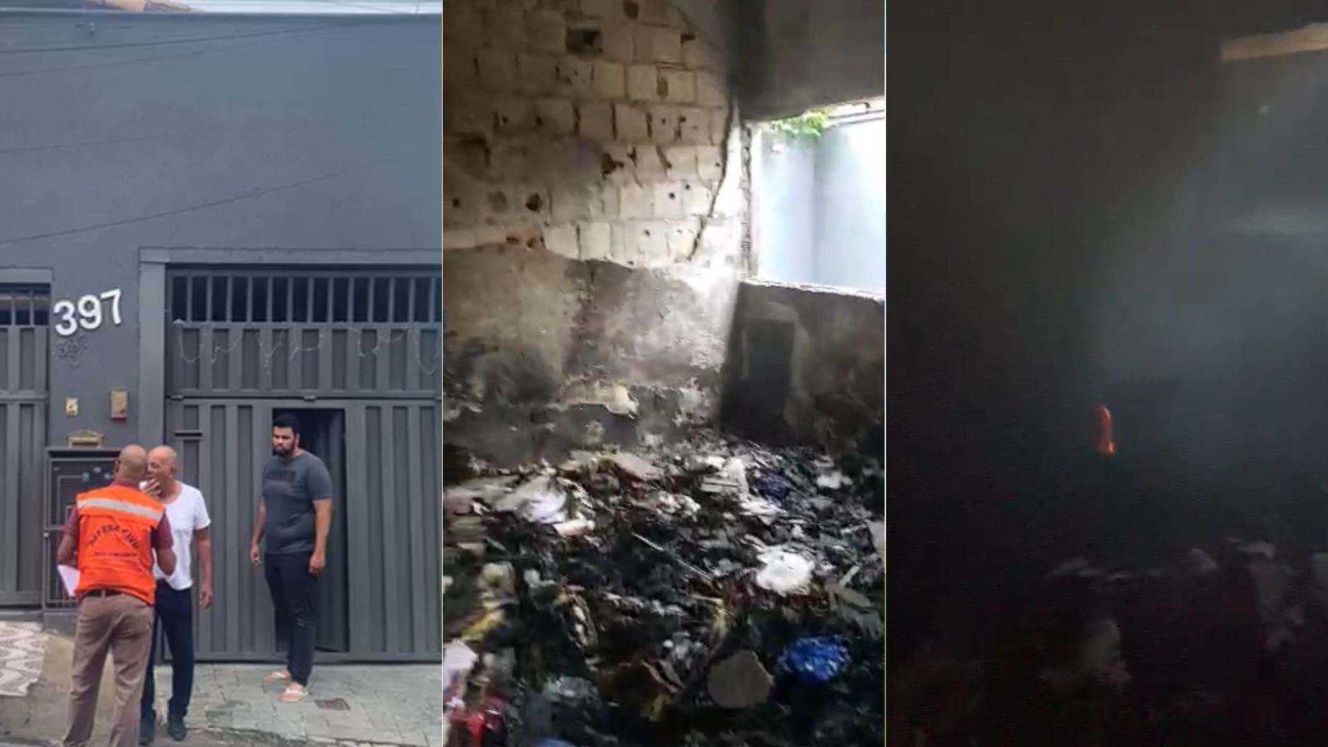 Donos de casa que pegou fogo no bairro Ipiranga, em BH, estavam na igreja quando incêndio começou