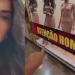 Influencer que proíbe entrada de homens em sua loja denuncia assédio em shopping