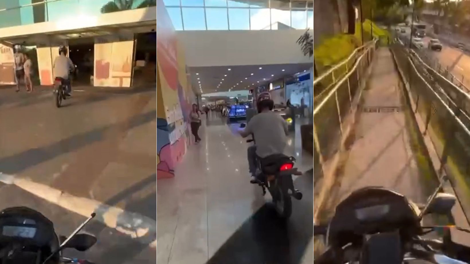 Influenciador faz ‘rolezinho’ de moto dentro de shopping de SP e vira alvo da polícia; veja vídeo
