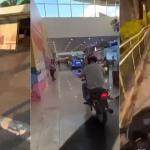 Influenciador faz ‘rolezinho’ de moto dentro de shopping de SP e vira alvo da polícia; veja vídeo