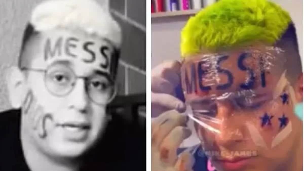 Influenciador que tatuou nome de Messi no rosto demonstra arrependimento: 'quero apagar'