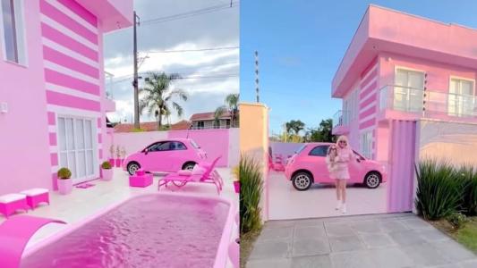 Influenciadora possui a casa inteira na cor de rosa-choque