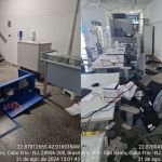 Homem destrói agência da Caixa e é preso pela PF no Rio; veja como ficou