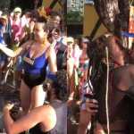 Integrante da banda do Tiozões do Pagode pede namorada em casamento durante folia