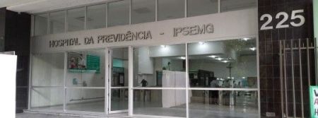 Portaria do Hospital da Previdência do Ipsemg, em Belo Horizonte