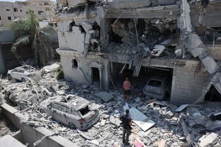 Prédio em Israel destruído após ataque do Irã