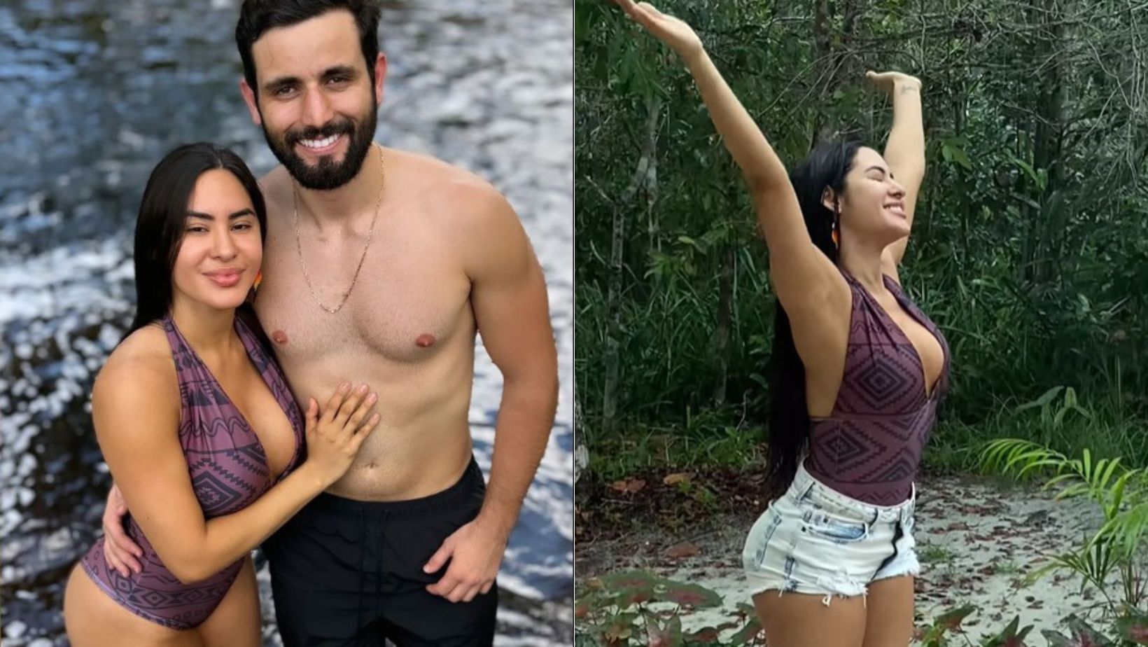Ex-BBBs Isabelle e Matteus fazem passeio romântico em destino paradisíaco do Amazonas
