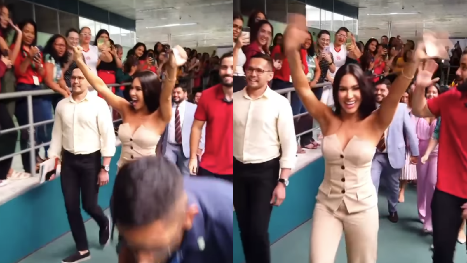 Acompanhada de Matteus, Isabelle recebe honraria em Manaus