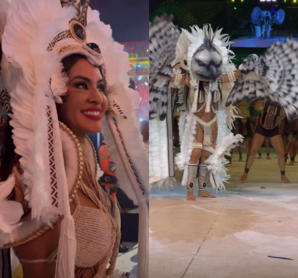 Isabelle, do BBB 24, se transforma em gavião e se emociona em Parintins