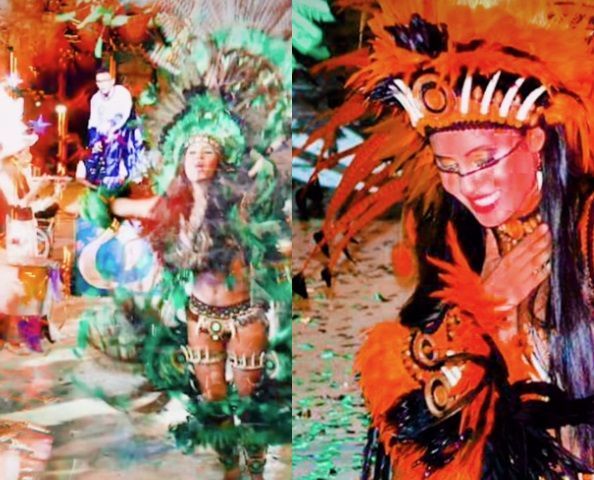 Imagens de Isabelle no Festival Folclórico de Parintins