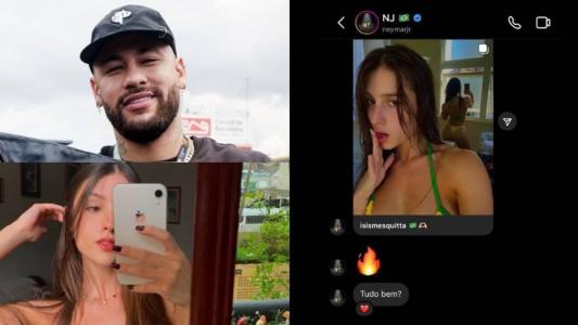 Isis publicou prints de conversa com Neymar