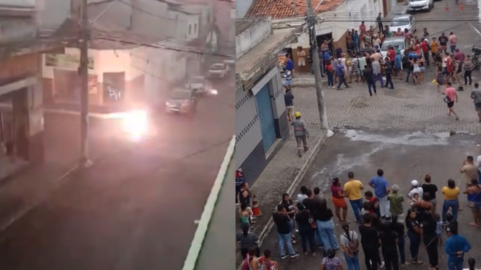 Vídeo: homem morre e esposa é internada após casal ser atingido por fio de alta tensão