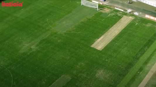 Itatiaia fez imagens aéreas do gramado do Mineirão na segunda-feira (19)