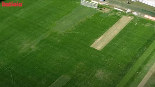 Itatiaia fez imagens aéreas do gramado do Mineirão na segunda-feira (19)