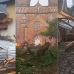 Temporal com ventos de 100 km/h assusta moradores de Lages, em Santa Catarina