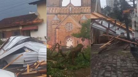 Depois do temporal a cidade ficou devastada