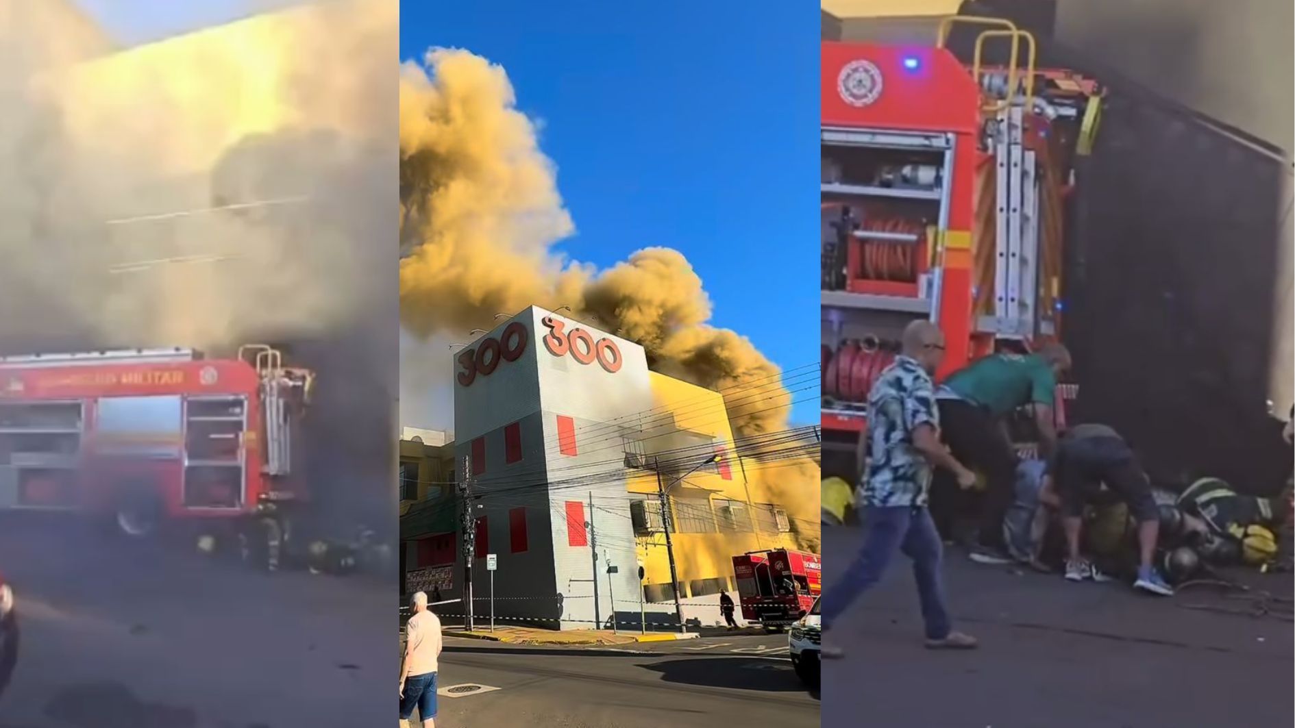 Vídeo: bombeiros são arremessados em explosão durante incêndio no RS; 17 pessoas feridas