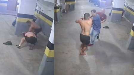 Uma briga por causa de um portão de garagem terminou com um homem de 47 anos ferido