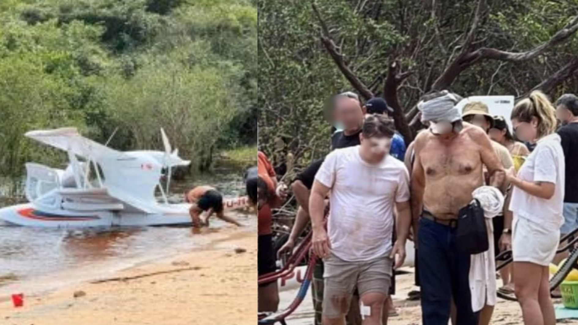 Avião de pequeno porte cai no Rio Negro, no interior do AM; duas pessoas ficaram feridas