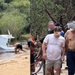 Avião de pequeno porte cai no Rio Negro, no interior do AM; duas pessoas ficaram feridas