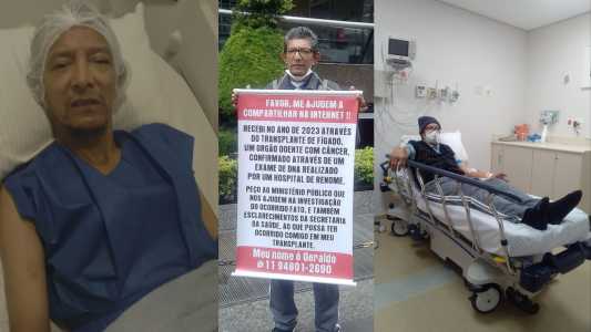 Geraldo Vaz Júnior, de 57 anos, foi diagnosticado com câncer após um transplante de fígado