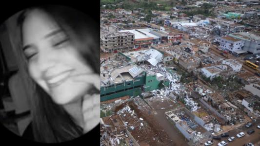 Julia Kwaps, 14 anos, natural de Rio Bonito do Iguaçu-PR vítima fatal do tornado que atingiu a cidade nesta sexta (7)
