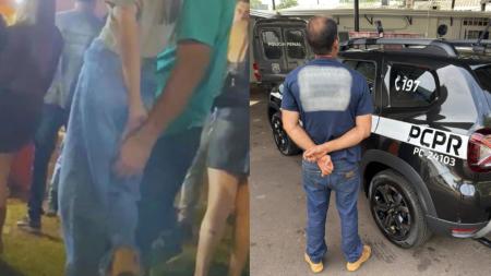Testemunha tira fotos de pai tocando filha de 8 anos em evento público no PR, e homem é preso em flagrante