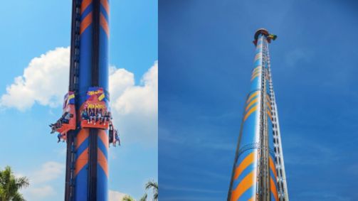 Queda de 30 andares a 120 km/h: conheça a atração onde família ficou suspensa no Beto Carrero